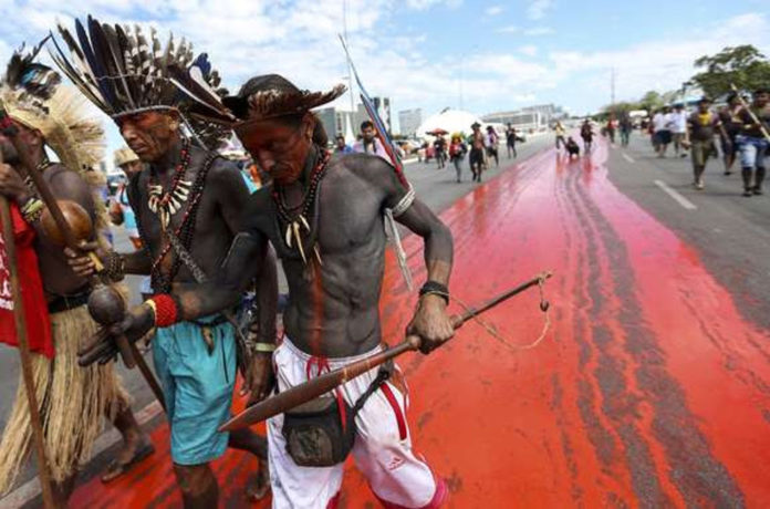 protesta indigeni brasilia